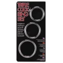 Zestaw srebrnych pierścieni erekcyjnych Triple Cock Ring Set
