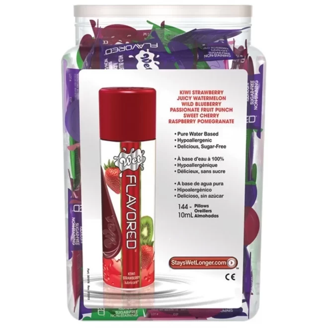 Smakowe żele nawilżające 10ml (144 szt.)