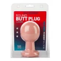 Silikonowo-żelowy korek analny Round Butt Plug Large (2 kolory)