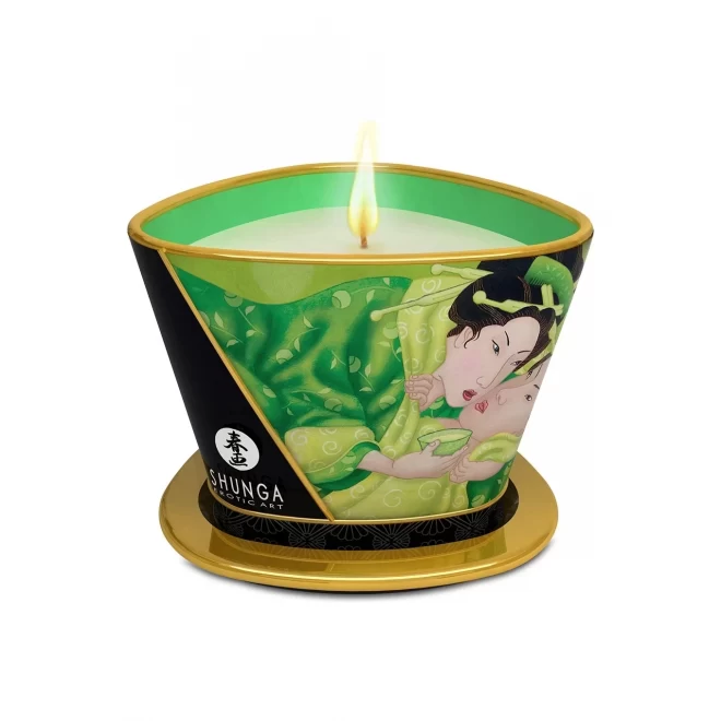 Świeca do masażu Shunga Zenitude Zielona Herbata 170ml