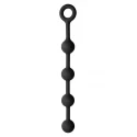 Smooth solid silicone anal balls 33 cm. (13 inch) - black