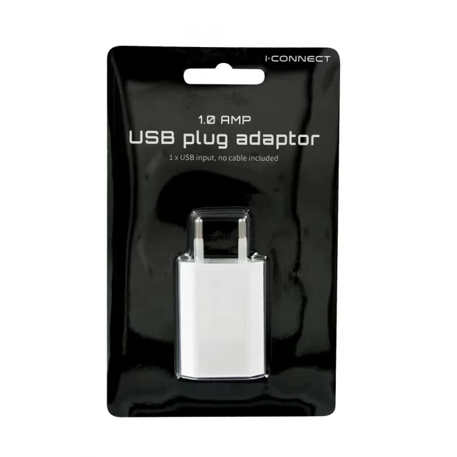 Ładowarka z wejściem USB - USB Adapter with EU Plug