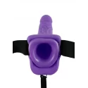 Strap-On dla niej i dla niego Fetish Fantasy Vibrating Hollow Strap-On With Balls 7 (2 kolory)