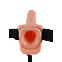 Strap-on dla niej i dla niego Fetish Fantasy Vibrating Hollow Strap-On With Balls 9 (2 kolory)