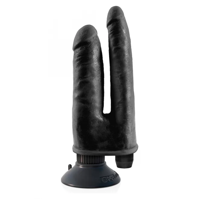 Podwójny, realistyczny wibrator King Cock Vibrating Double Penetrator (2 kolory)