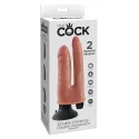 Podwójny, realistyczny wibrator King Cock Vibrating Double Penetrator (2 kolory)