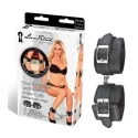 Kajdanki na kostki z łańcuchem Lux Fetish Faux Fur Ankle Cuffs