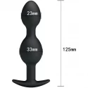Pretty love silicone anal balls black
