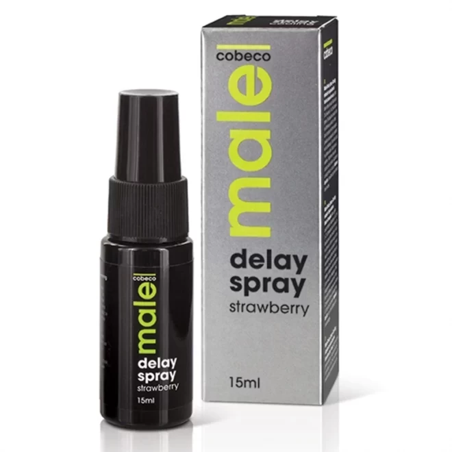 Spray opóźniajacy wytrysk o smaku truskawkowym MALE Cobeco Delay Spray Strawberry (15ml)
