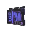 Flirty kit set, 8er set,vibe & penisringe &bullet&plug,lila