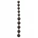 Jumbo jelly thai beads, black, 28cm