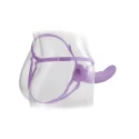 Vibr. hollow strap-on 8 inch purple