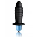 Vortex - silicone vibrating plug 10 - black