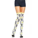 Wspaniałe pończochy z motywem kwiatków Happy daisy woven knee socks