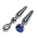 Malesation alu-plug mit stoÃgriff & schmuckstein mittel, chrom