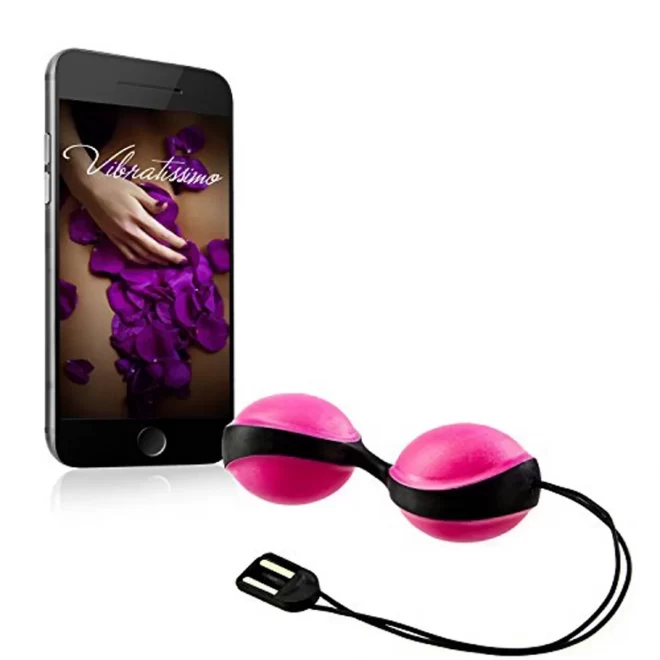 Vibratissimo duo balls magenta-schwarz
