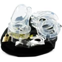 Bon4 silicone chastity cage black small / medium