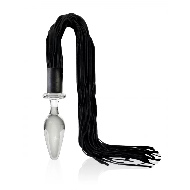 Luksusowe, szklany korek analny z ogonem Icicles No.49