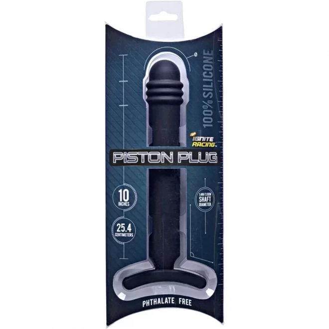 Silicone piston plug 25.40 cm. (10.00 inch) - black