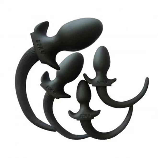 Korek analny z psim ogonem Bon4 silicone puppy tail butt plug medium