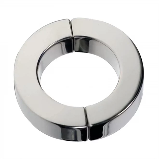 Magnetic hinged cock ring polished - 40 mm.