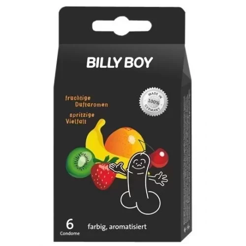 Smakowe i kolorowe prezerwatywy Billy Boy 6 szt.