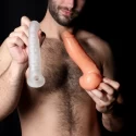 Zestaw Real Boy Kit SilaSkin Cock Sheath Extender Thin + Dildo