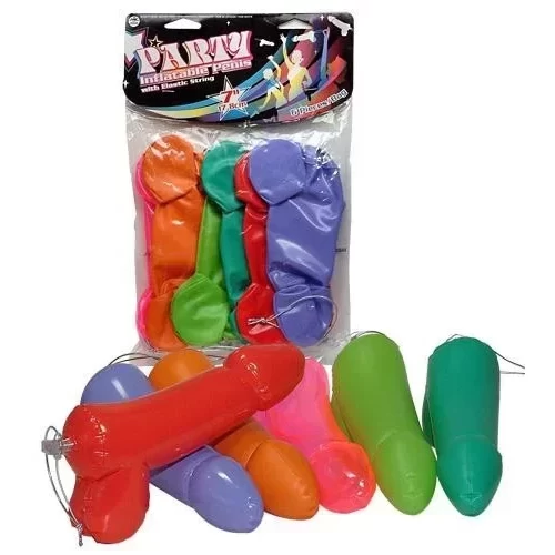 Balony w kształcie penisków Party penis 6szt.