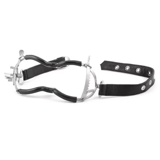 Rozszerzacz do ust Whitehead Ratchet Mouth Gag With Leather Strap + Pvc Coating .