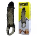 Penis extended sleeve, super-stretchy tpr material black