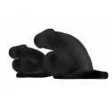 Buck angel fun boy soft hollow 4.5" strap-on | packer - blac
