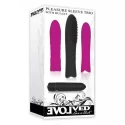 Klasyczny wibrator z nakładkami Evolved Pleasure Sleeve Trio