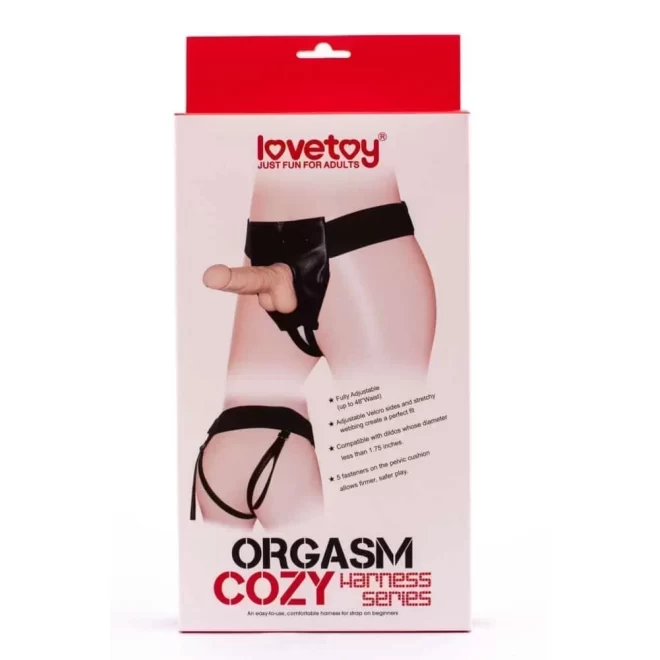 Orgazm cozy harness flesh dildo