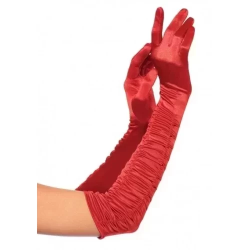 Ekskluzywne rękawiczki Ruched Satin Gloves