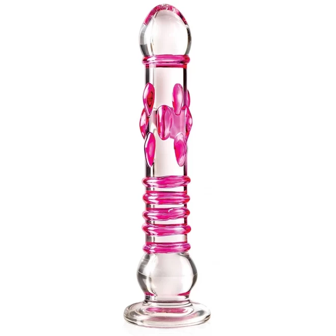 Szklane dildo z wypustkami Icicles No.6