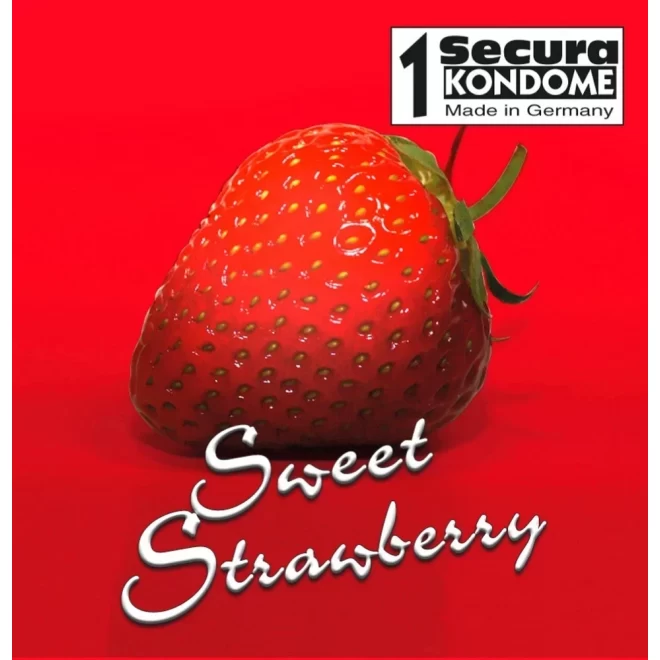 Prezerwatywy o smaku truskawki Secura sweet strawberry 1er