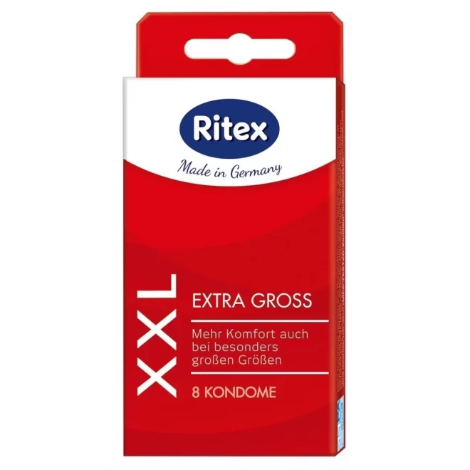 Duże prezerwatywy nawilżane Ritex XXL 8 szt.