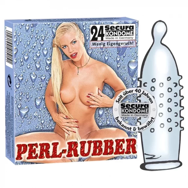 Prezerwatywy z wypustkami Secura Perl - Rubber 24 szt.
