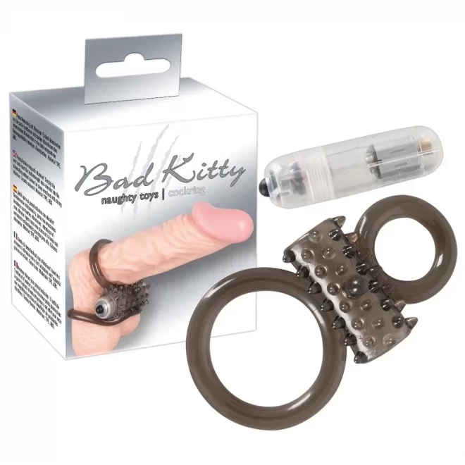 Wibrujący pierscień na penisa Bad Kitty