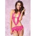 Urocze, koronkowe body 2 pcs Lace Garter Dress