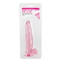 Transparentne dildo różowe Rosy quartz 8in.