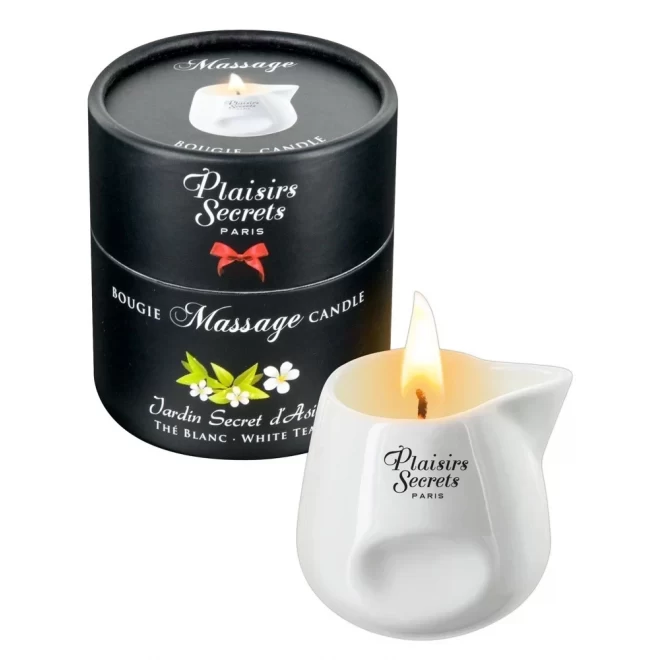 Świeca do masażu Plaisirs Secrets Massage Candle White Tea 80 ml