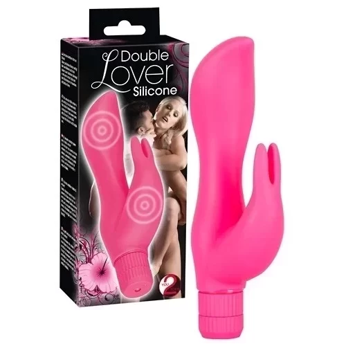 Podwójny wibrator z dwoma motorkami Double lover silicone
