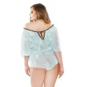 Krótki, koronkowy kombinezon Stretch Lace Romper (2 kolory)