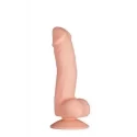 Dildo z jądrami 18 cm Purrfect Silicone Deluxe Dong 7inch