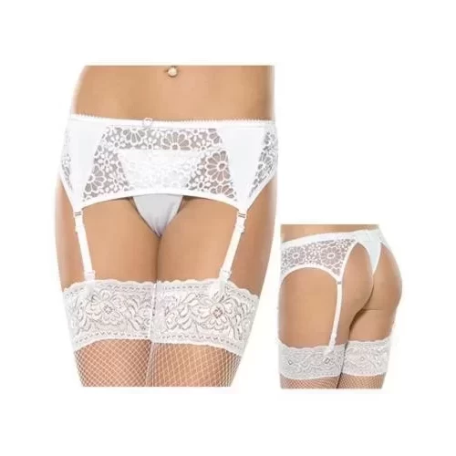 Seksowny, koronkowy pas do pończoch Suspenderbelt and string