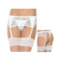 Seksowny, koronkowy pas do pończoch Suspenderbelt and string