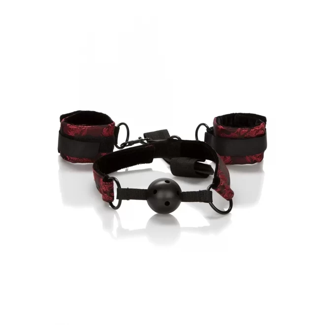 Uprząż Scandal Breathable Ball Gag With Cuffs