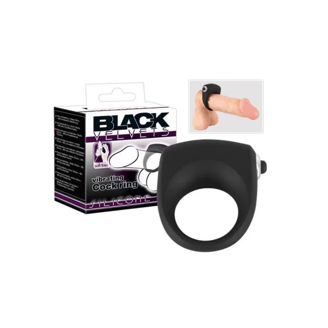 Wibrujący ring na penisa Black Velvets