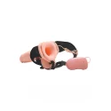 VIBRATORE STRAP ON CAVO REAL RAPTURE 8 FLESH WITH BALLS